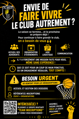 Rejoignez nous ! 🏀