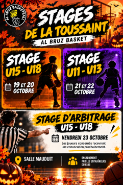 Stage Toussaint U11, U13, U15, U18